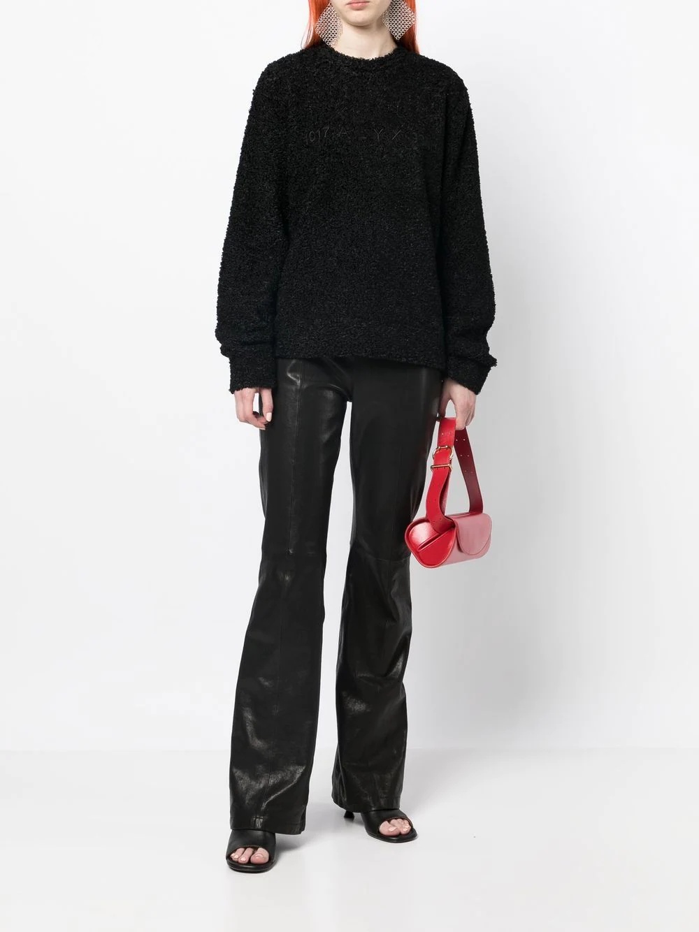 crew-neck brushed sweatshirt - 2