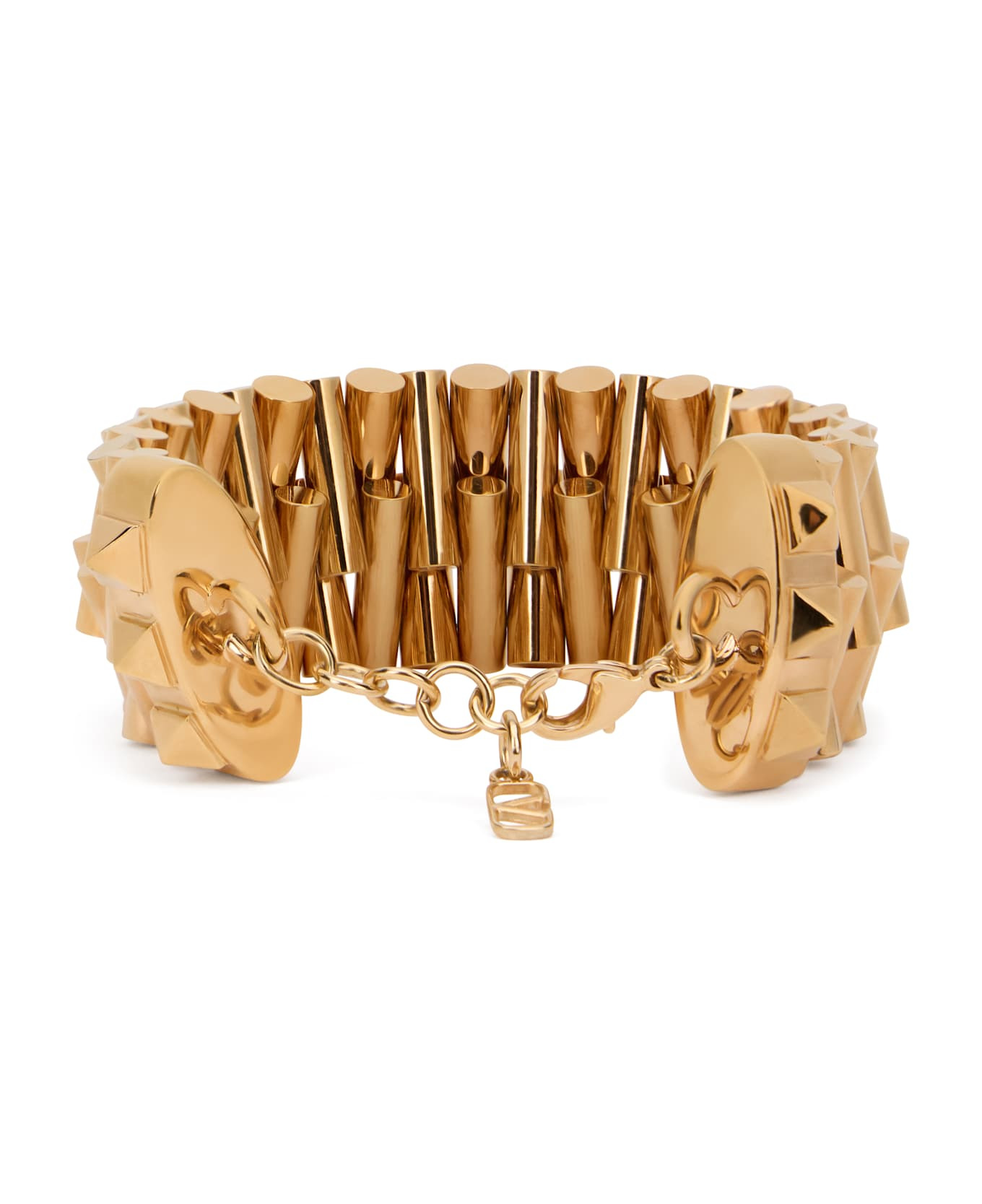 Modern Curved Bracelet Made Of Rigid Material - 2