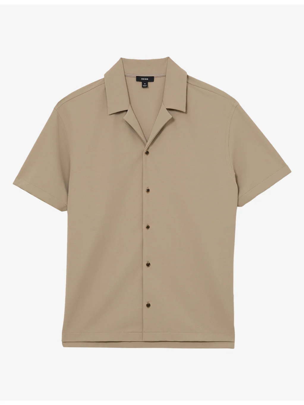 River Stretch-Textured Cuban Woven Shirt - 1