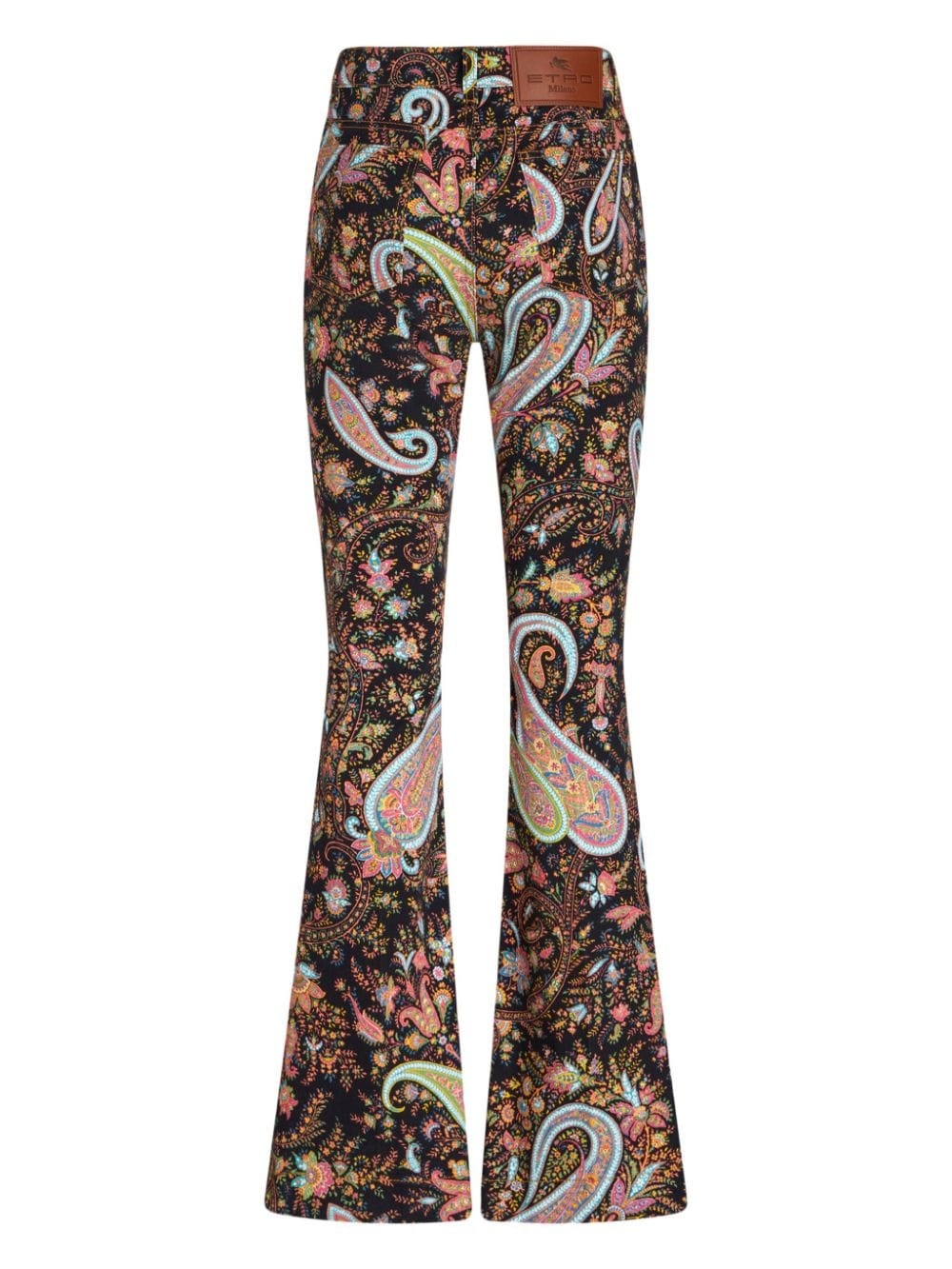 paisley-print flared trousers - 7