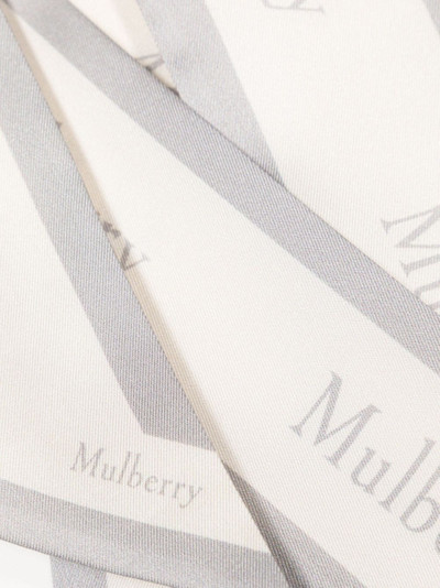 Mulberry logo-border skinny scarf outlook