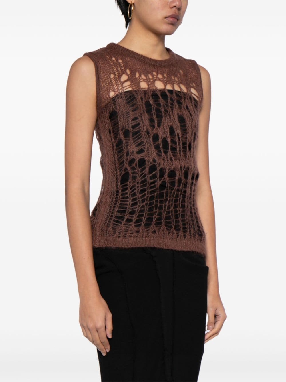 Spider open-knit tank top - 3