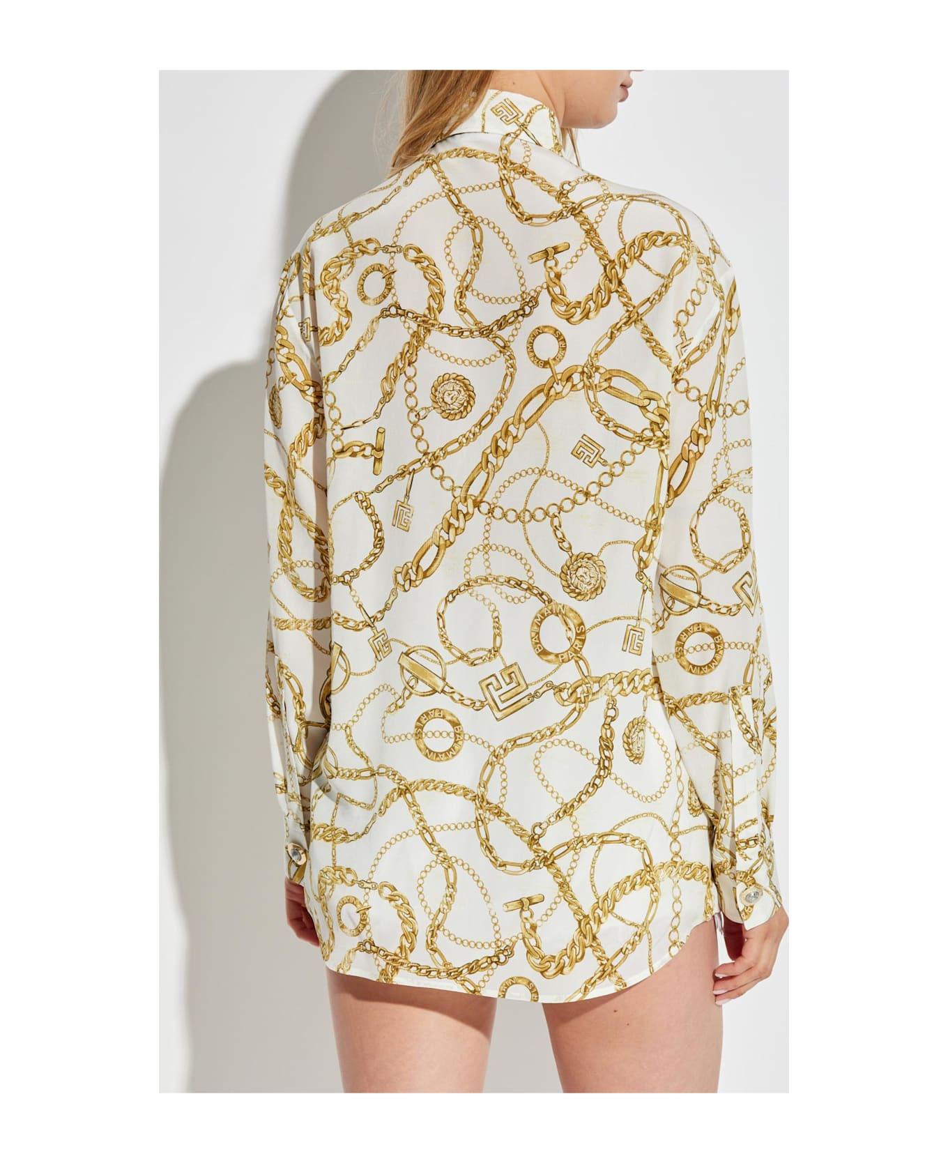 Balmain Silk Shirt With Print - 4