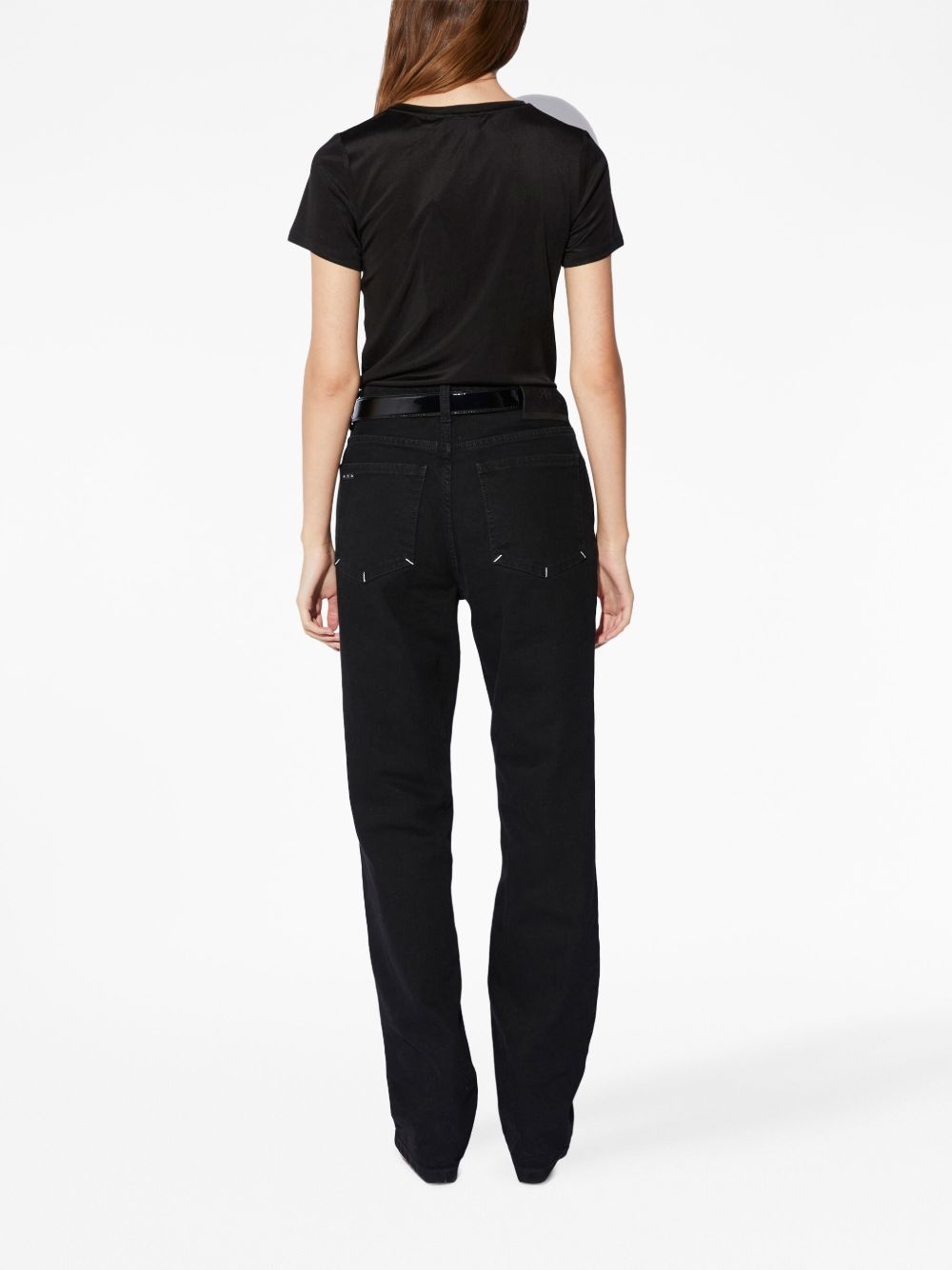 high-waisted straight-leg jeans - 3