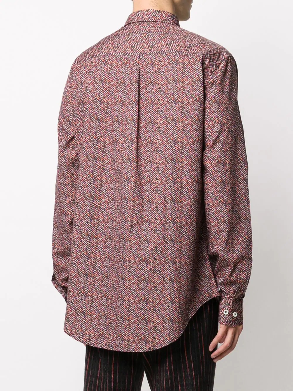 herringbone print shirt - 4