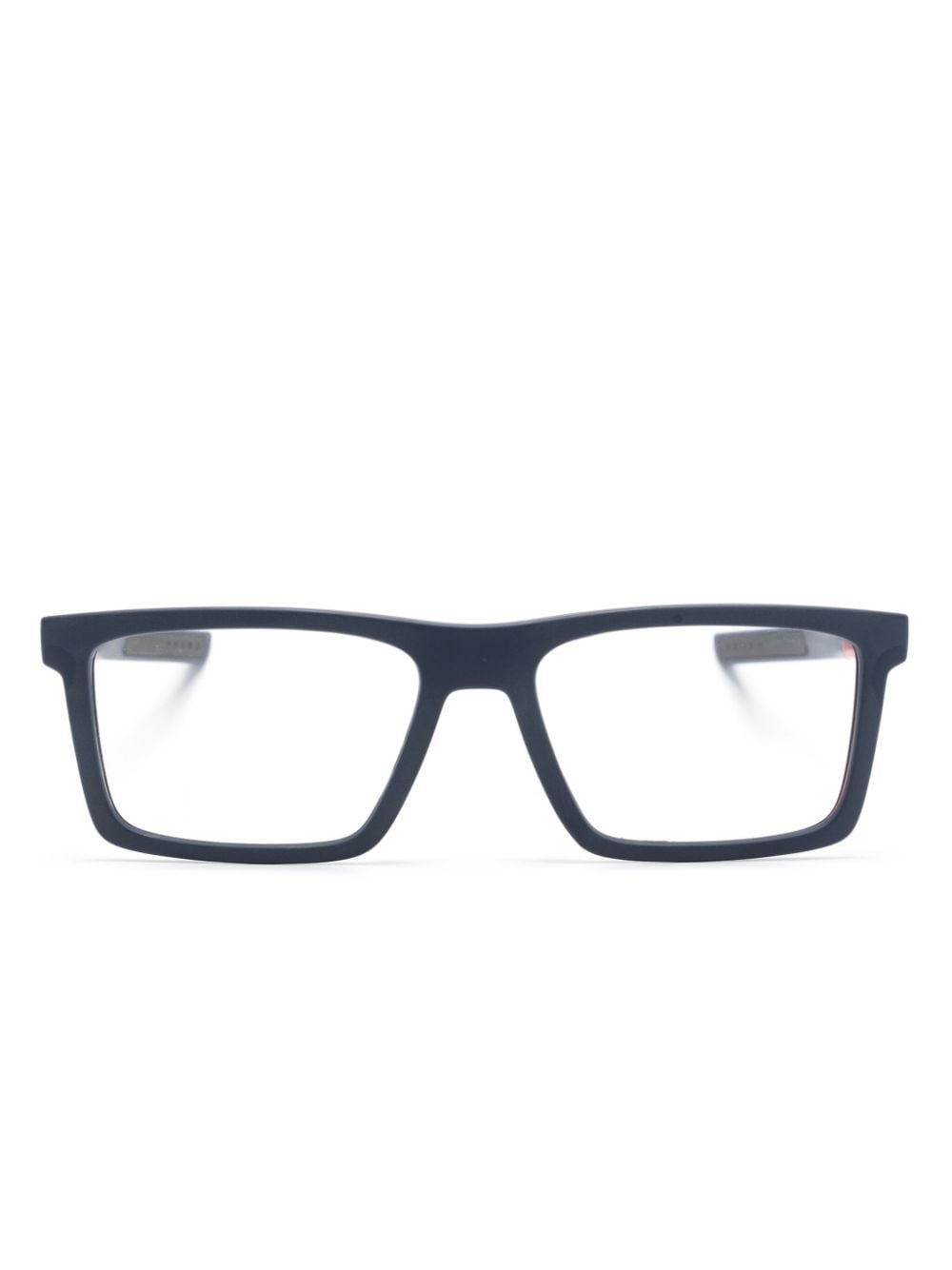 logo-engraved rectangle-frame glasses - 1