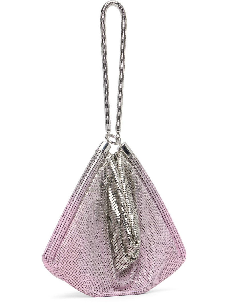 rabanne Silver & Pink Chainmail Pocket Bag outlook