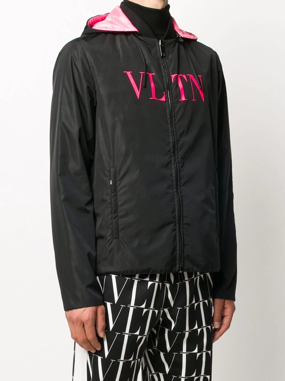 VLTN print reversible windbreaker - 3