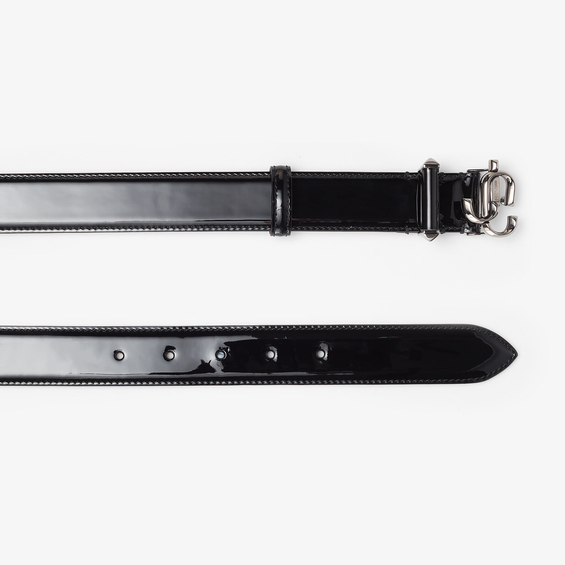 Jc-bar Blt
Black Patent Leather Bar Belt with JC Emblem - 4