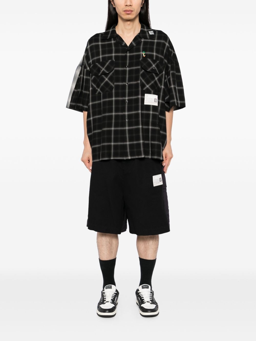 double layered check shirt - 2