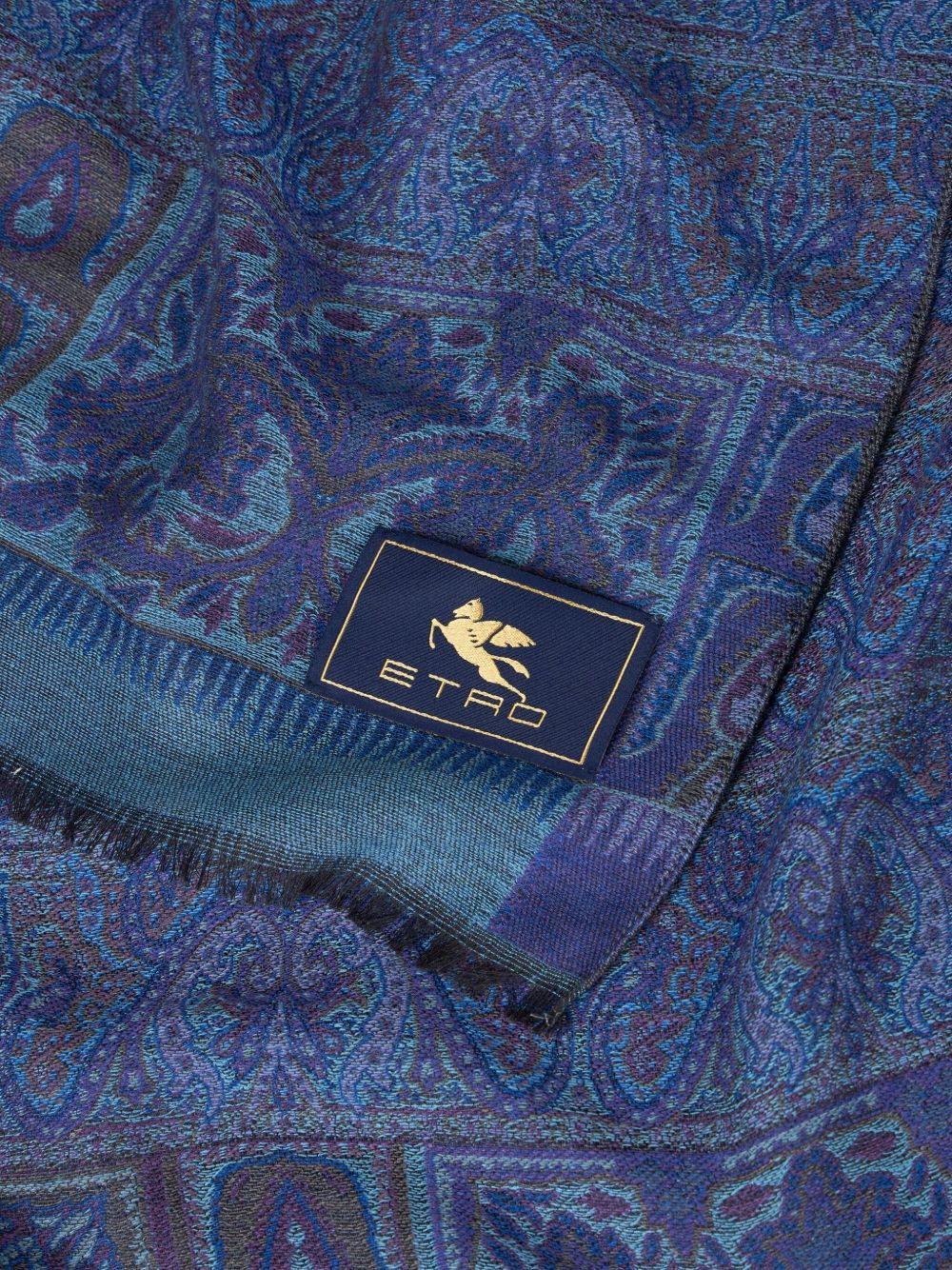 paisley jacquard scarf - 3