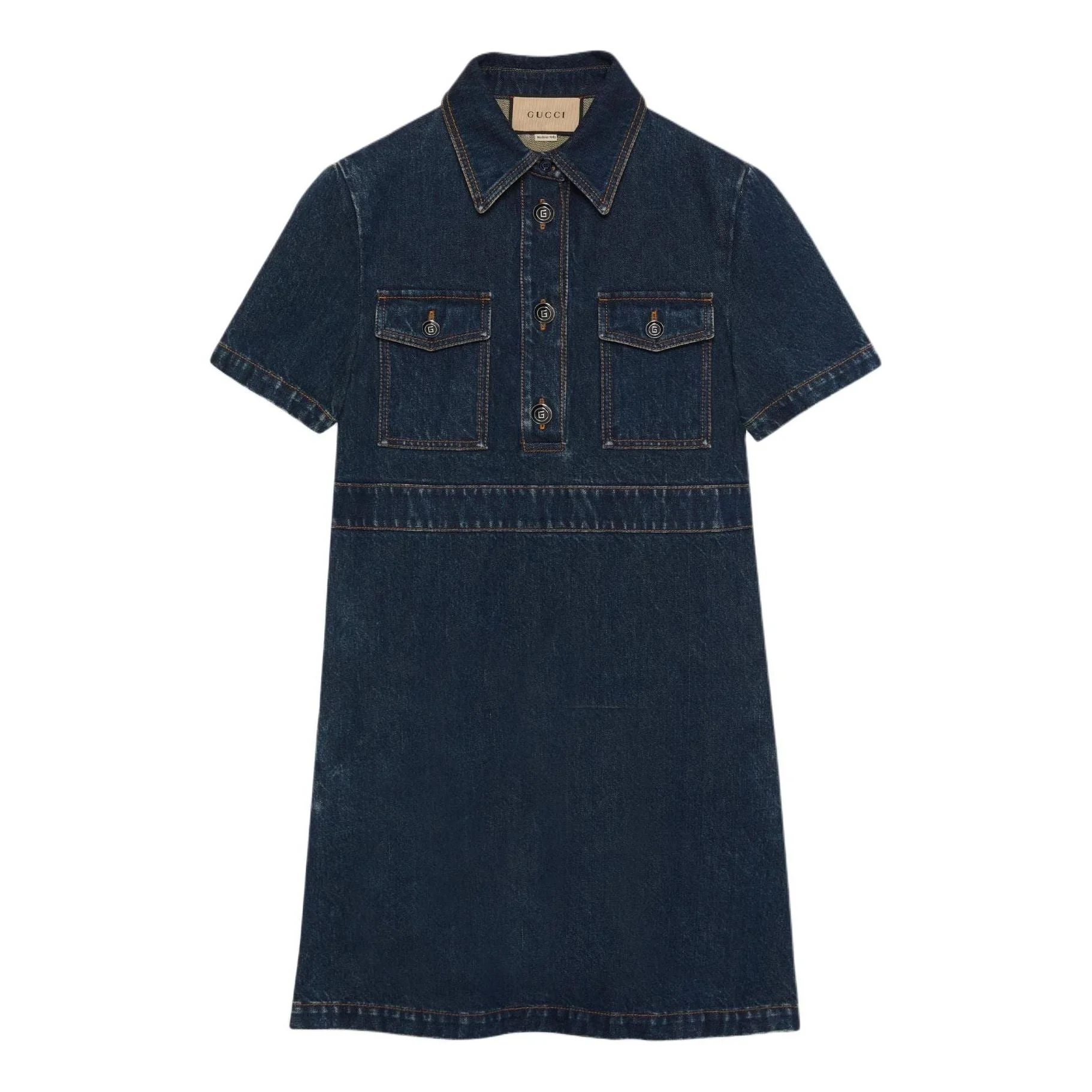 (WMNS) Gucci Organic Denim Dress 'Dark Blue' 776564-XDCVP-4100 - 1