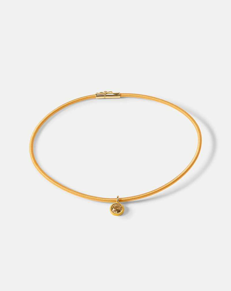 VERONICA BEARD YELLOW CORD PENDANT NECKLACE outlook