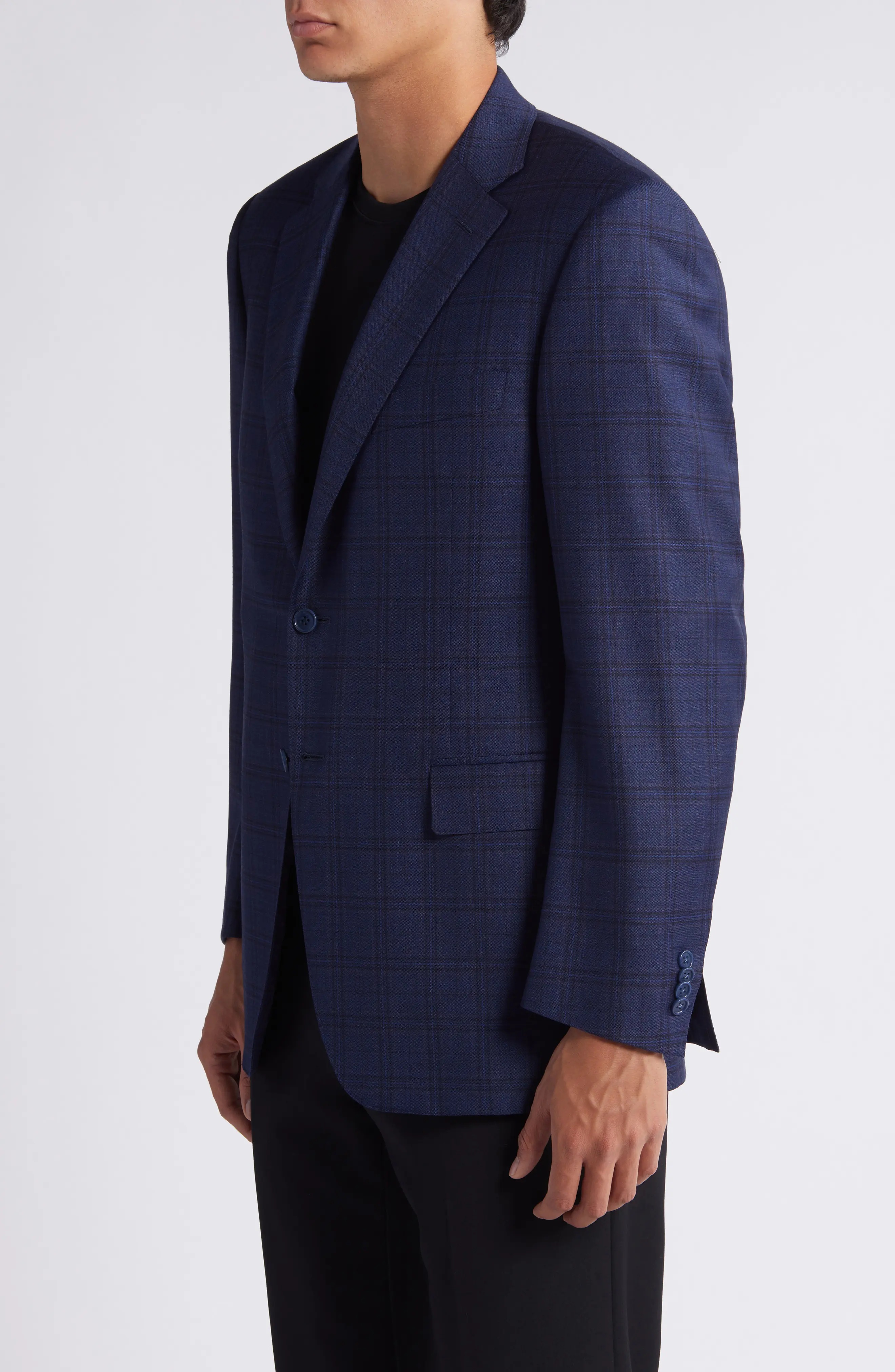 Siena Regular Fit Plaid Wool Sport Coat - 3