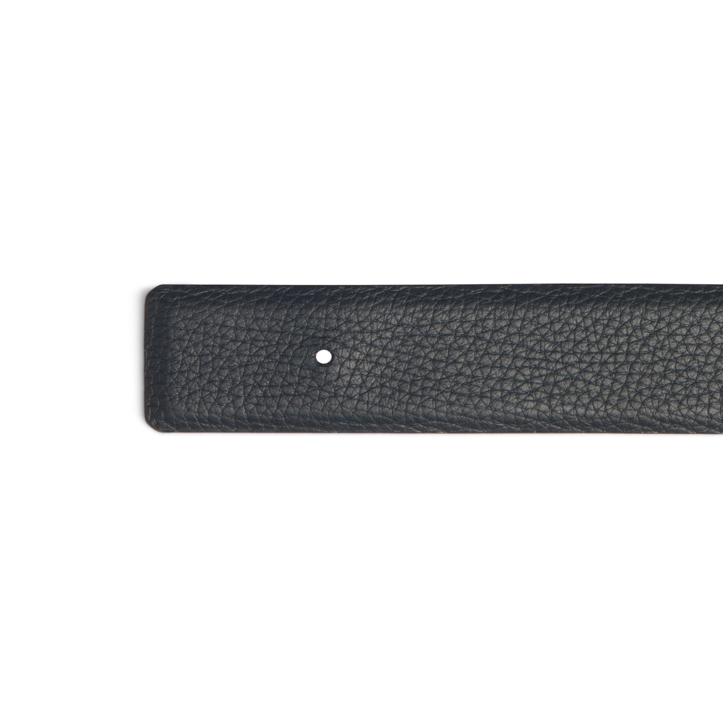 Blue tumbled leather belt strap - 4