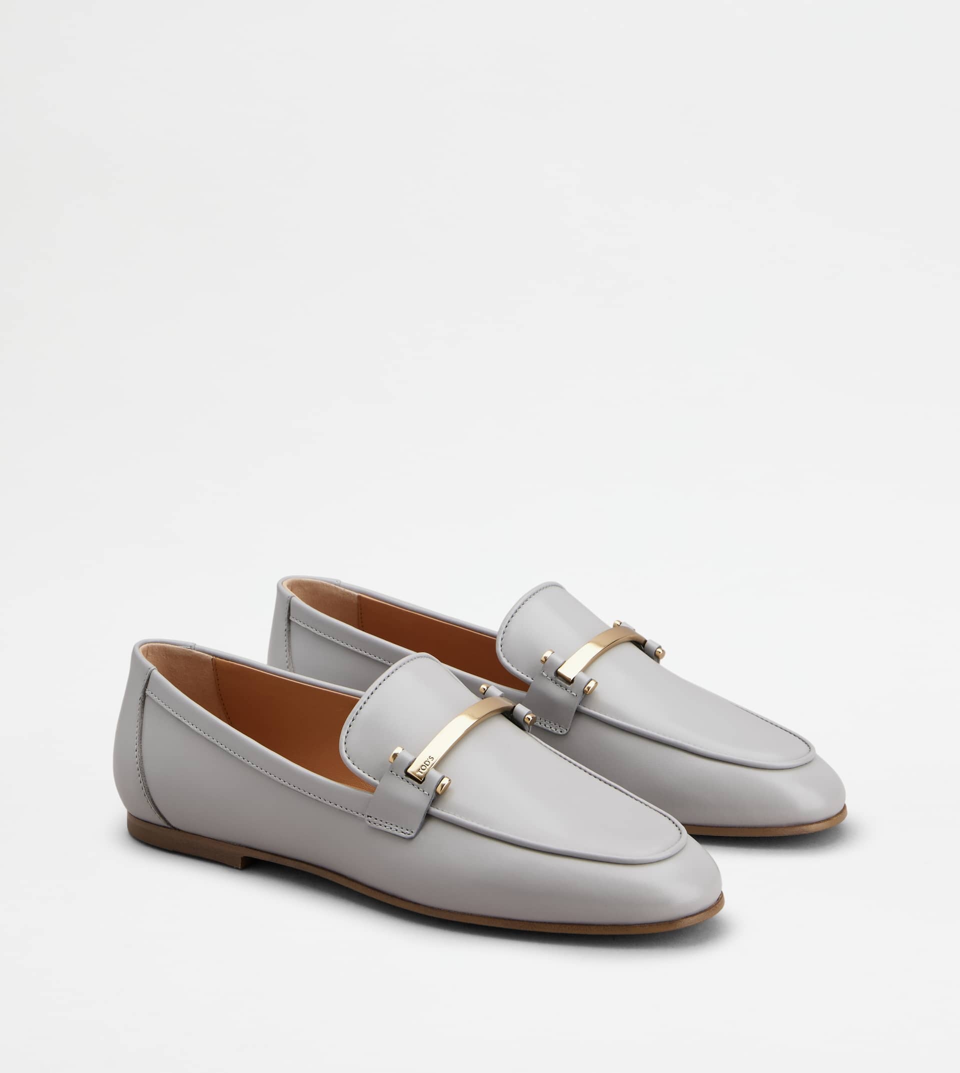 LOAFERS IN LEATHER - GREY - 2