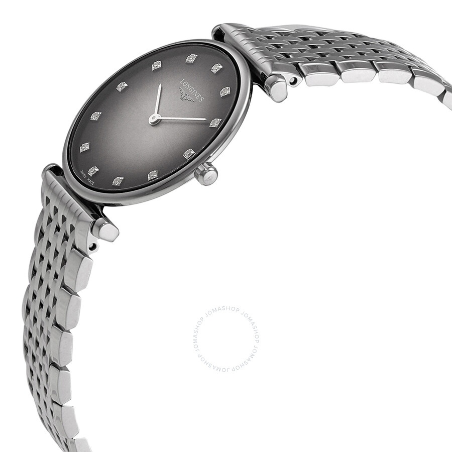 Longines La Grande Classique Quartz Diamond Grey Dial Ladies Watch L45124776 - 2