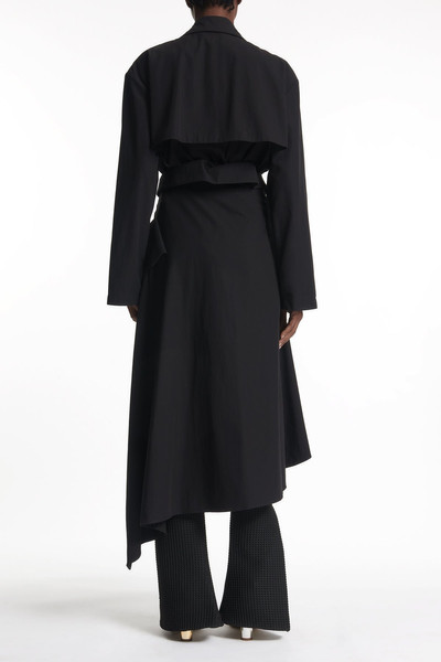 A.W.A.K.E. MODE TRENCH COAT WITH SHIRT SLEEVE BELT BLACK outlook