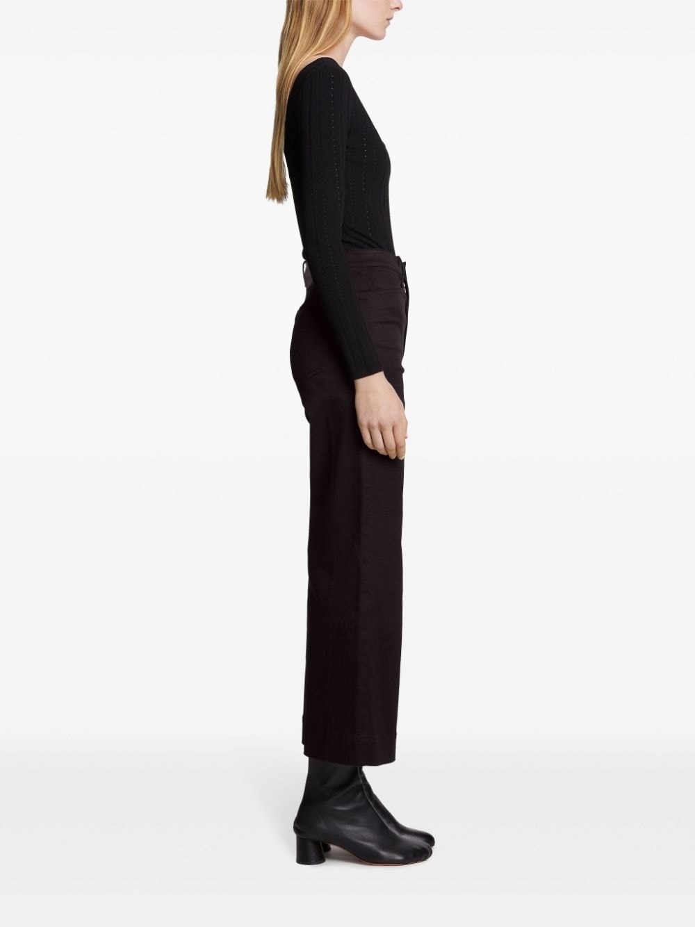 Sadie wide-leg cropped trousers - 6