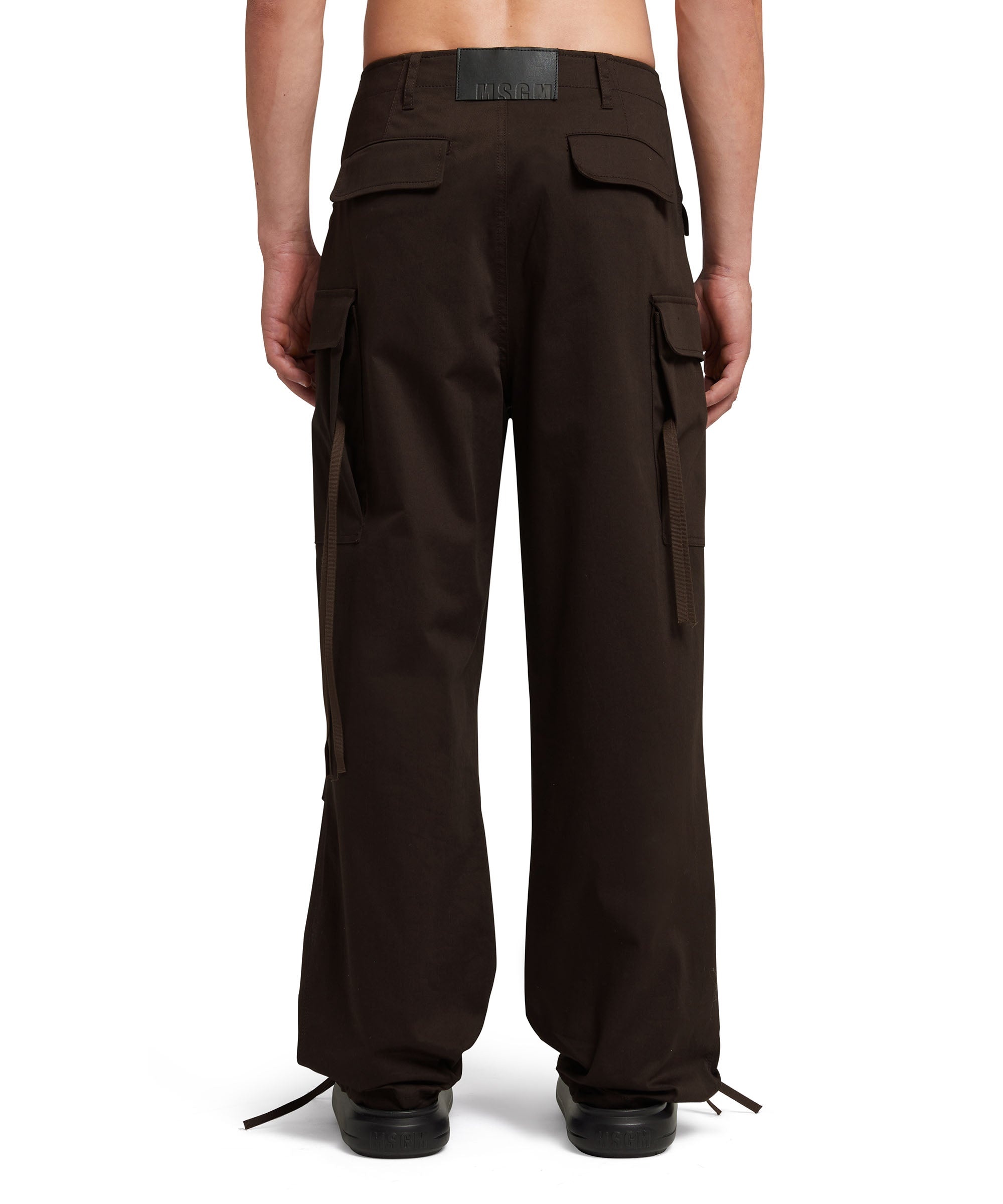 Gabardine cotton cargo pants - 3