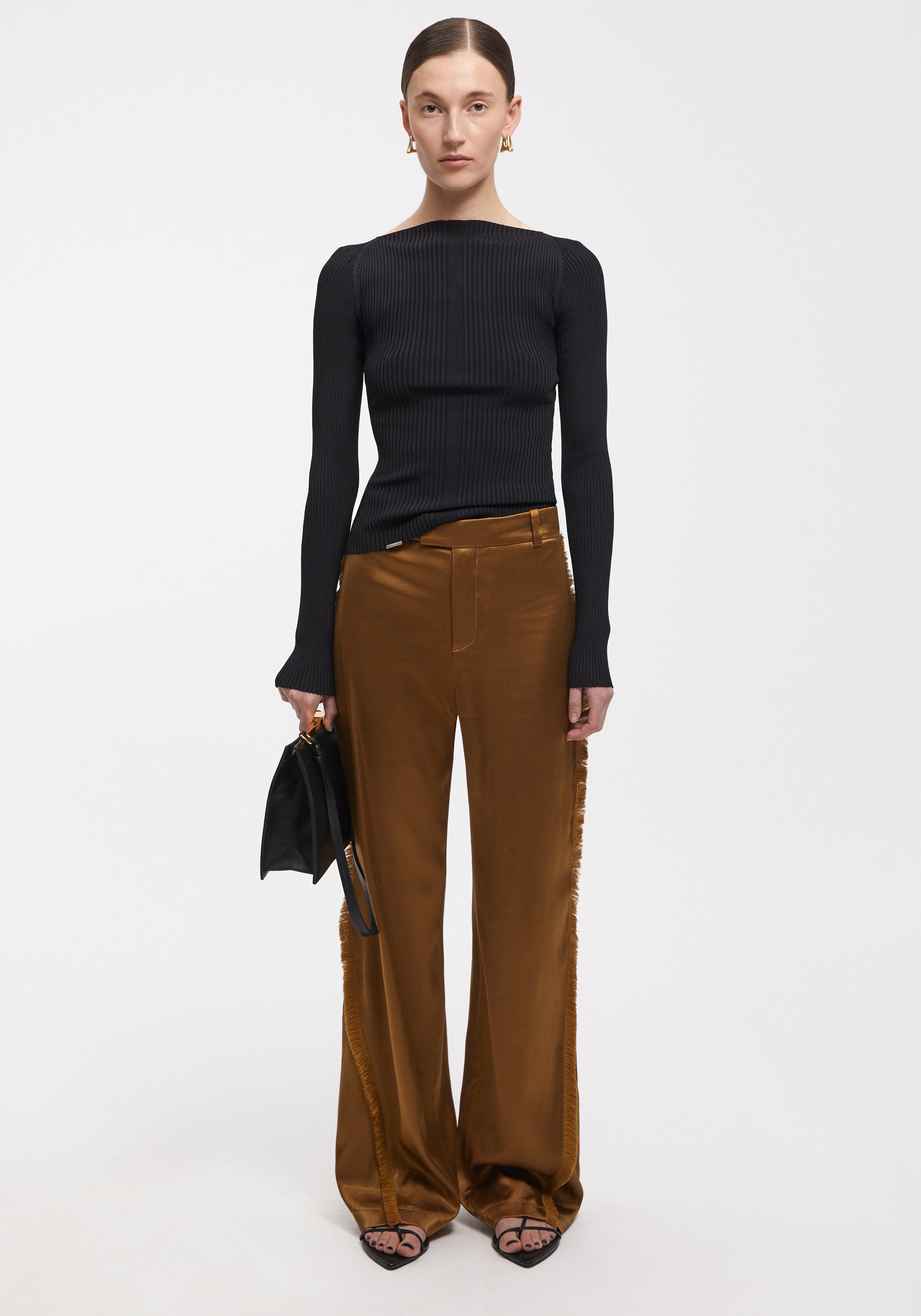 NILA
Cut-out back ribbed long-sleeved top - 3