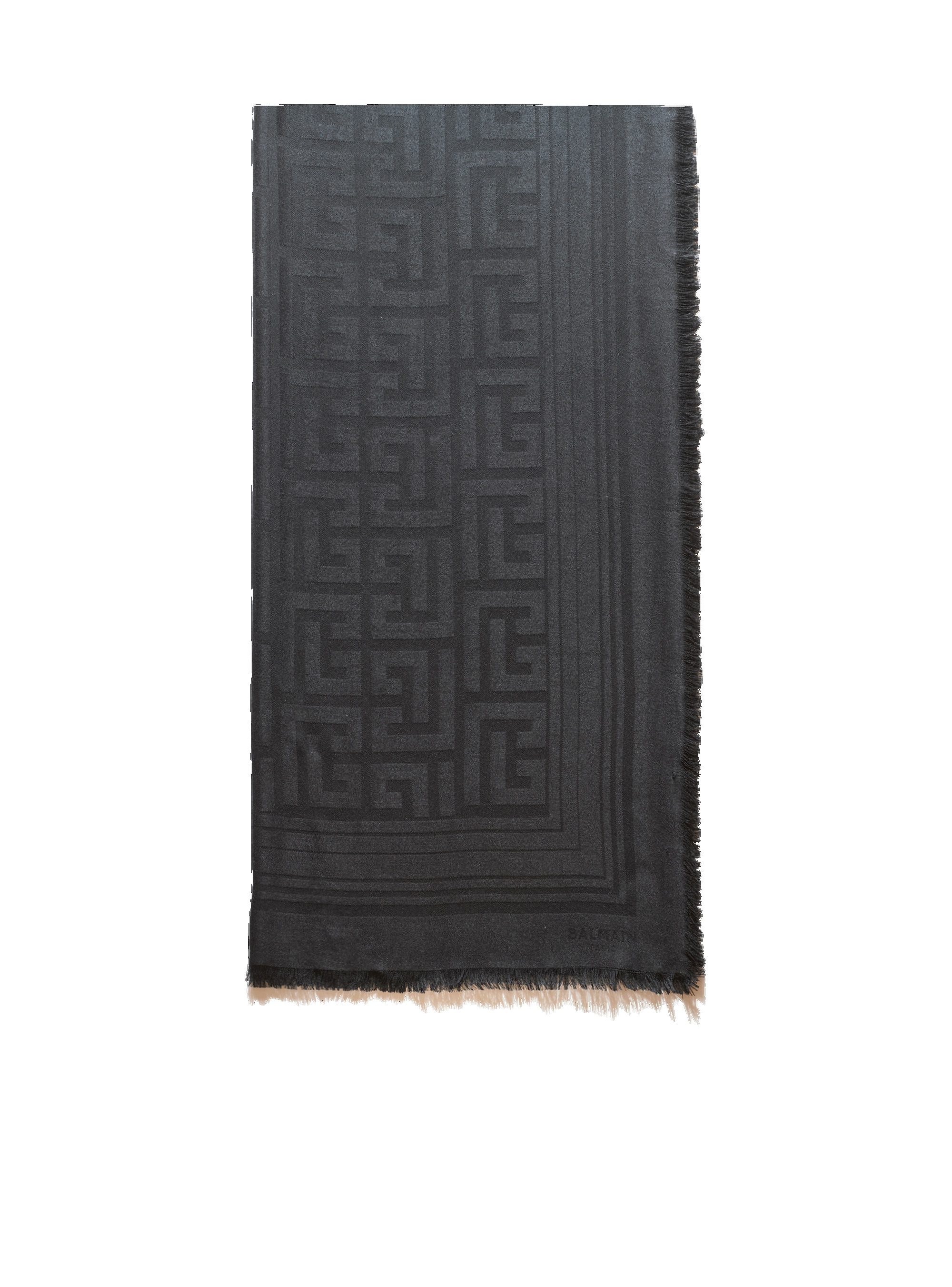 Viscose scarf with Balmain monogram pattern - 1