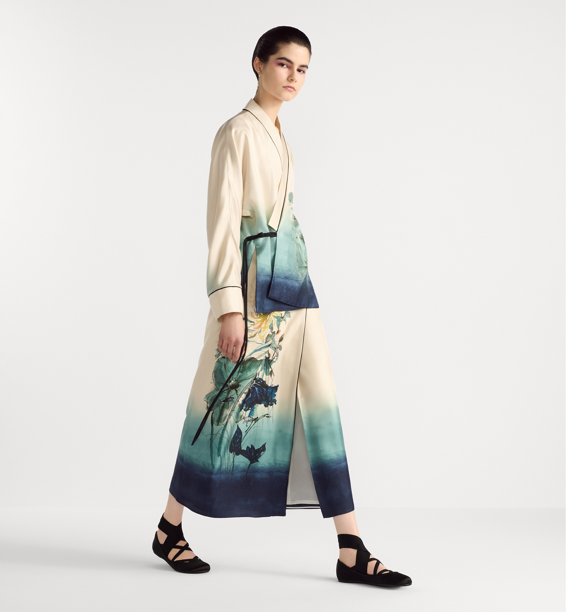 Mid-Length Straight-Cut Wrap Skirt - 2