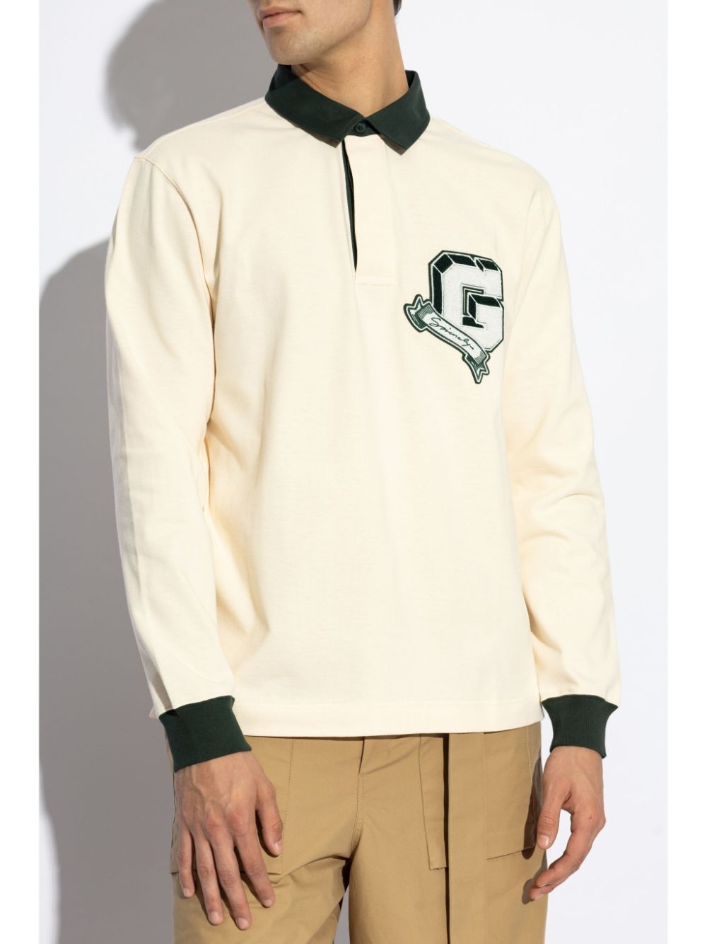 logo-patch polo shirt - 3