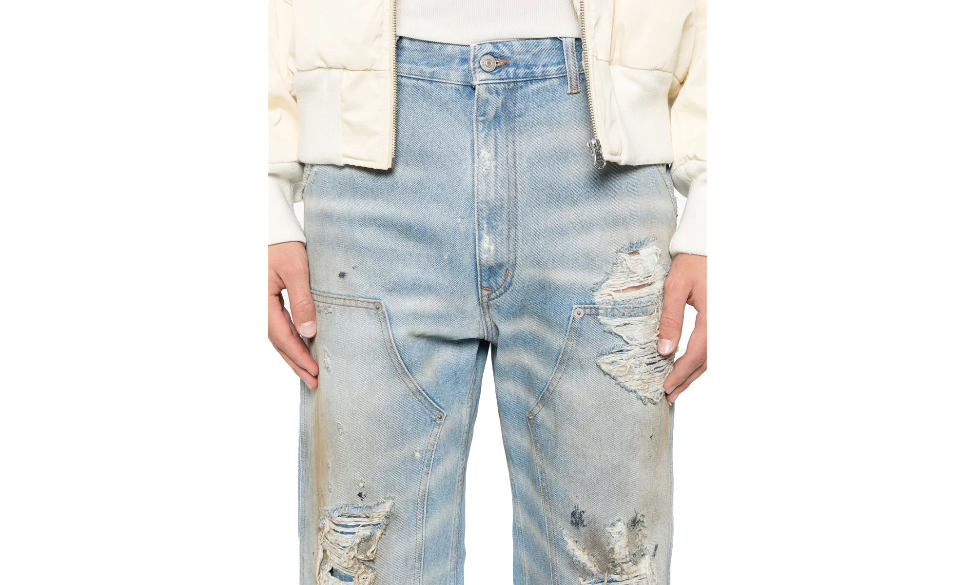 Distressed Blue Jeans "Blue" - 2