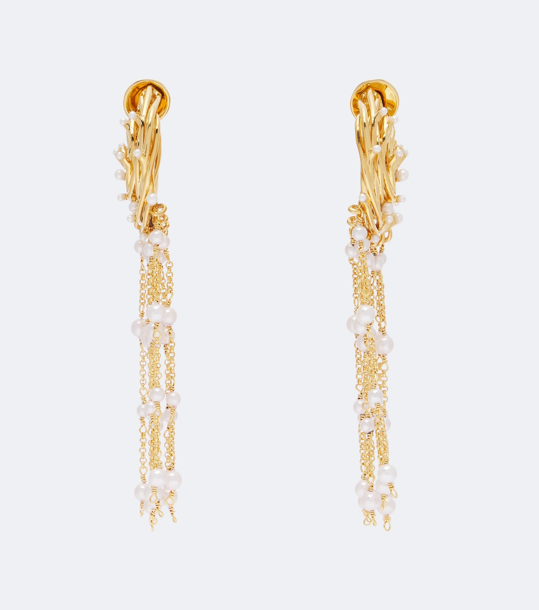 Nest embellished drop earrings - 1