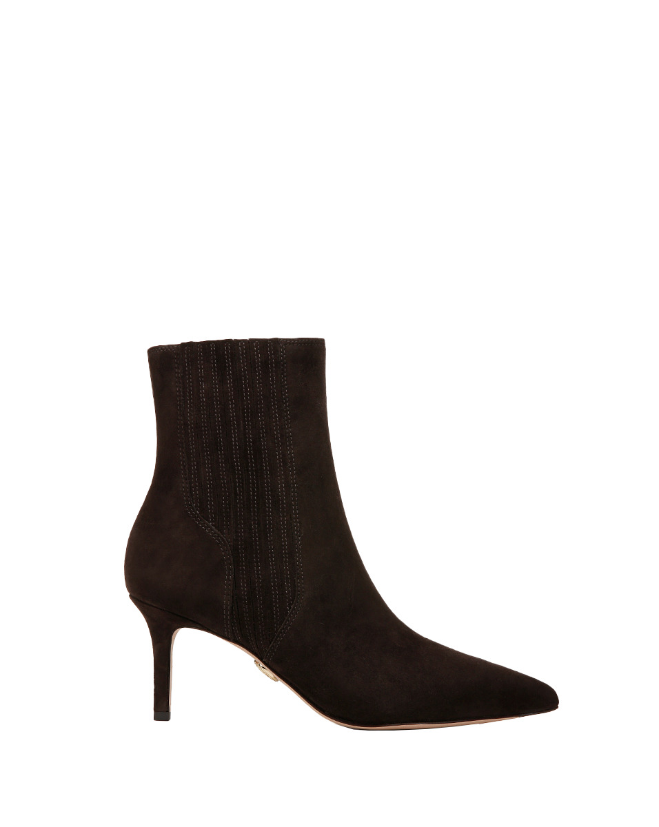 LISA SUEDE MID-HEEL BOOTIE - 5