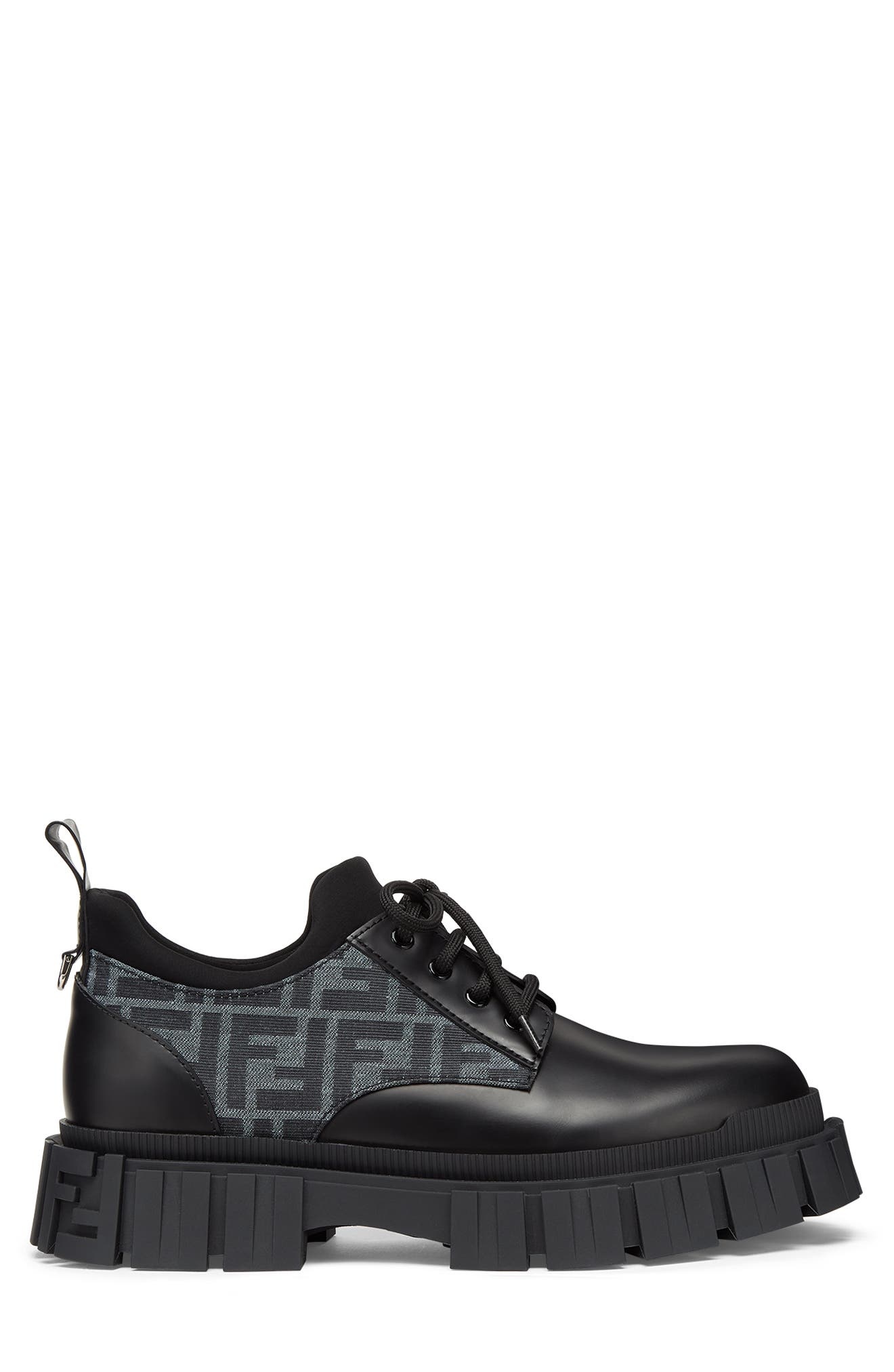 Fendi Force Lug Sole Derby in Nero/Blue at Nordstrom - 2