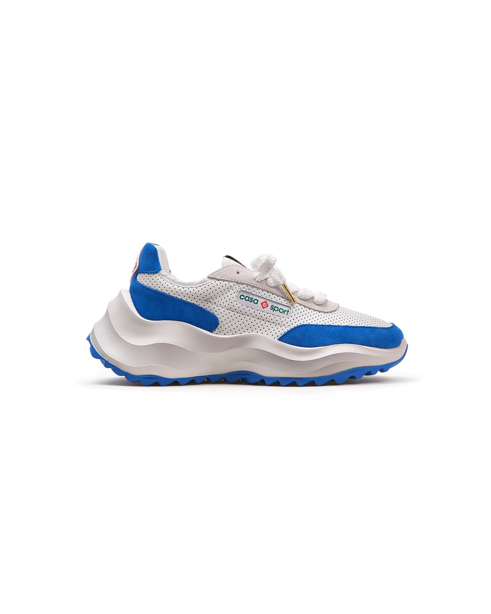 Womens Atlantis White & Blue Sneaker - 1