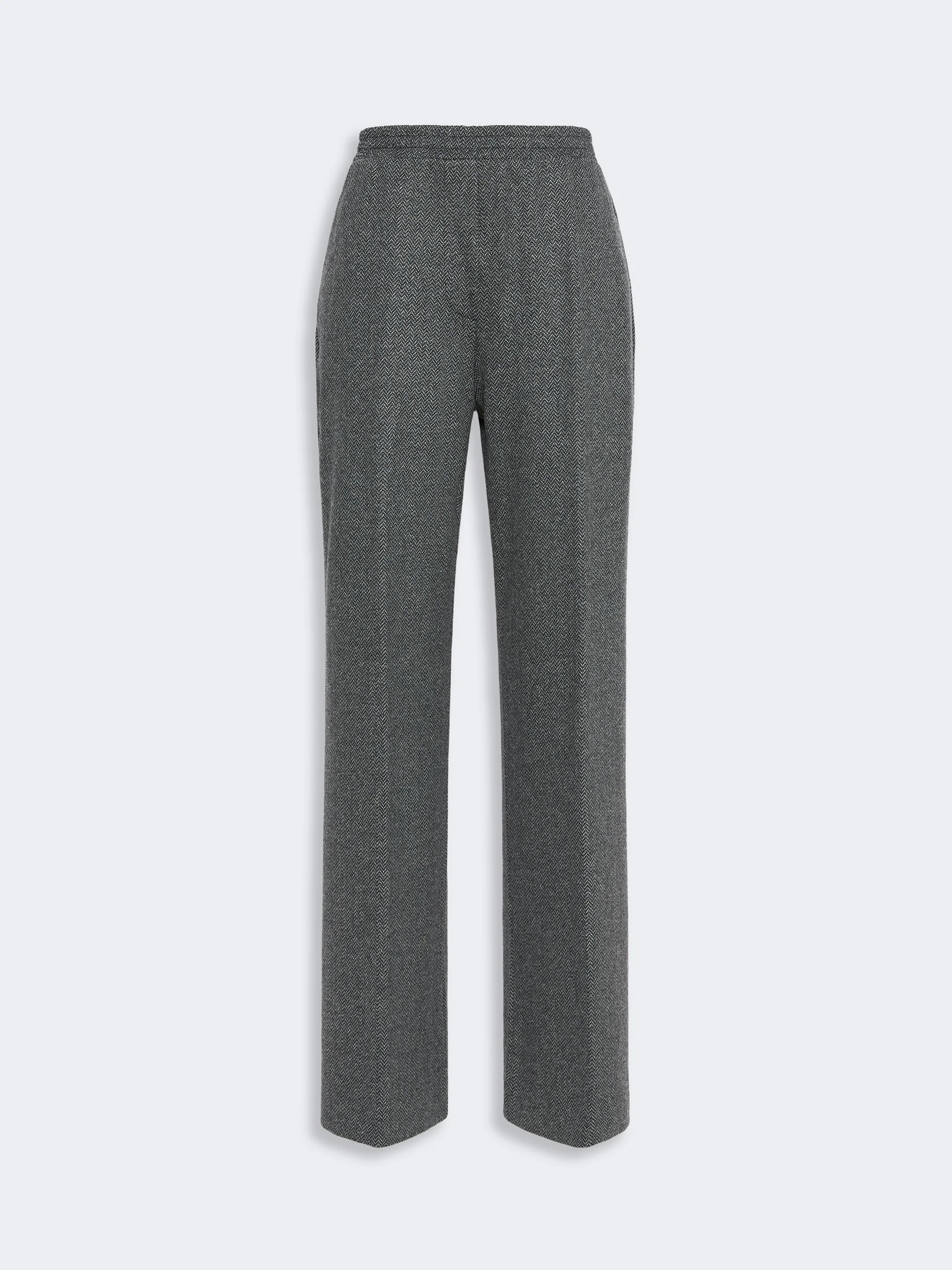 EDITTA Jacquard jersey trousers - MEDIUM GREY - 1