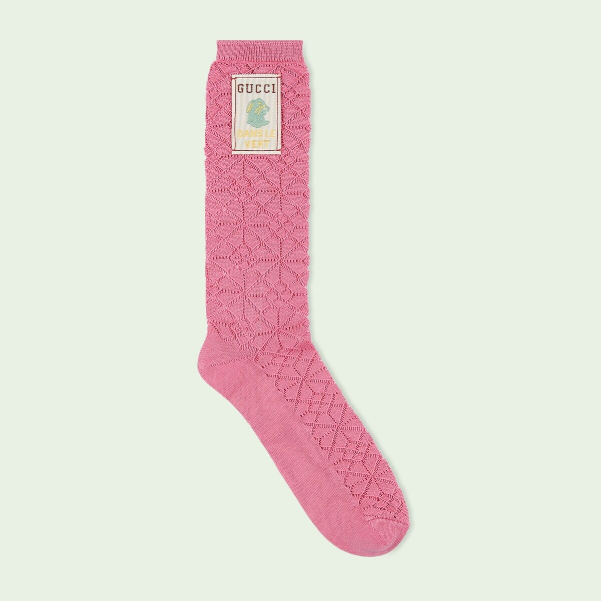 Perforated knit cotton socks - 1