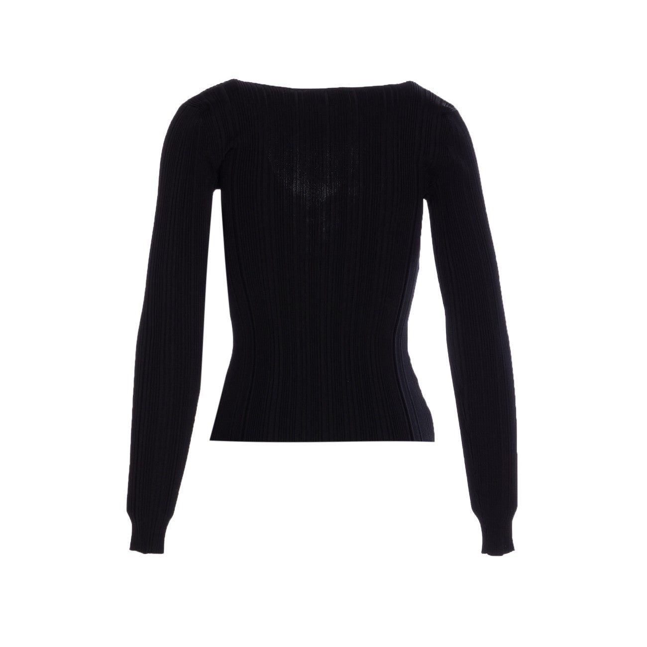 Self Portrait Women Black Lace Trim Knit Top - 2