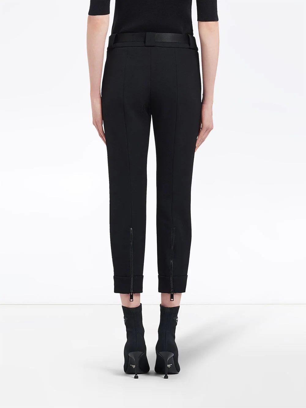 zip detail trousers - 4