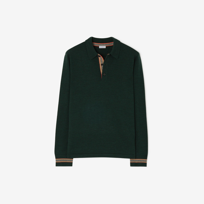 Long-sleeve Wool Polo Shirt 1