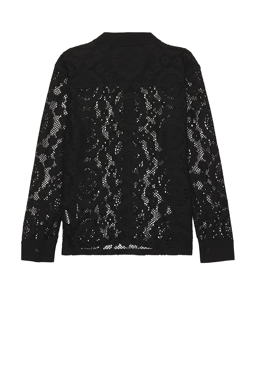 Lace Button Down Shirt - 2