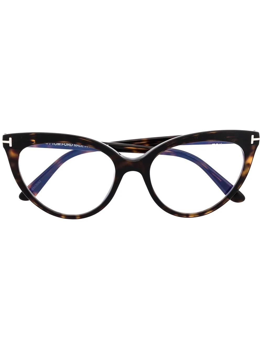 tortoiseshell-effect cat-eye glasses - 1