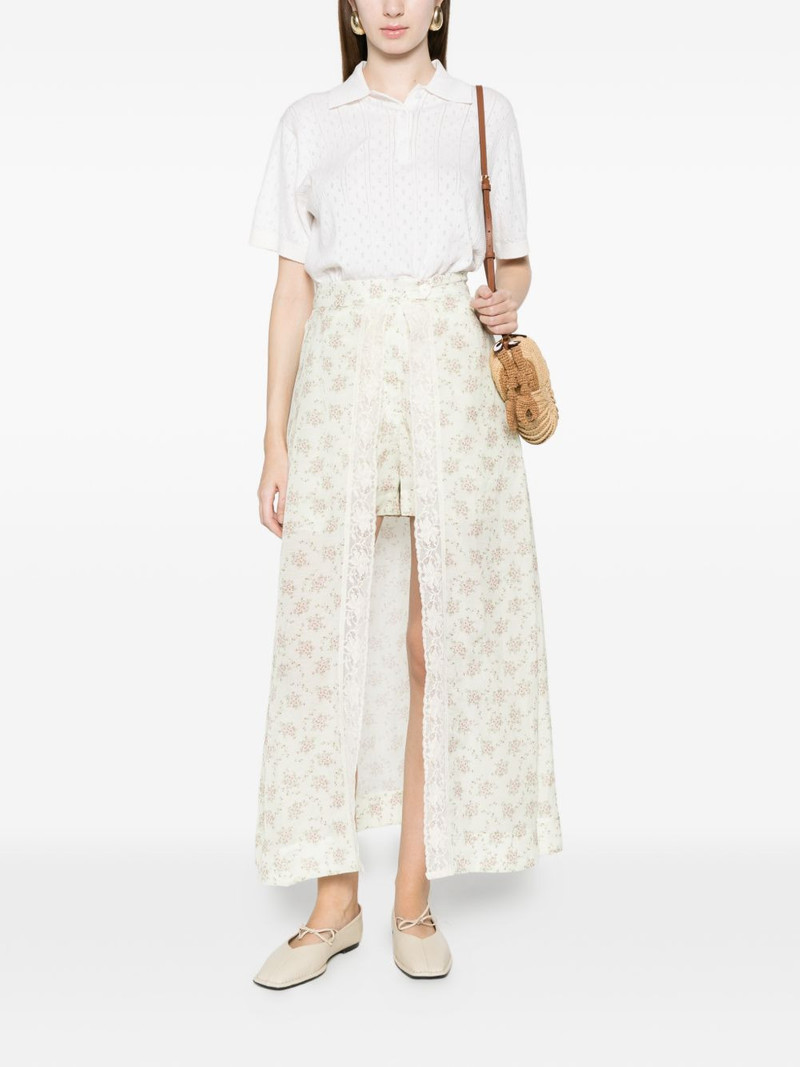 Sandro floral lace shorts outlook