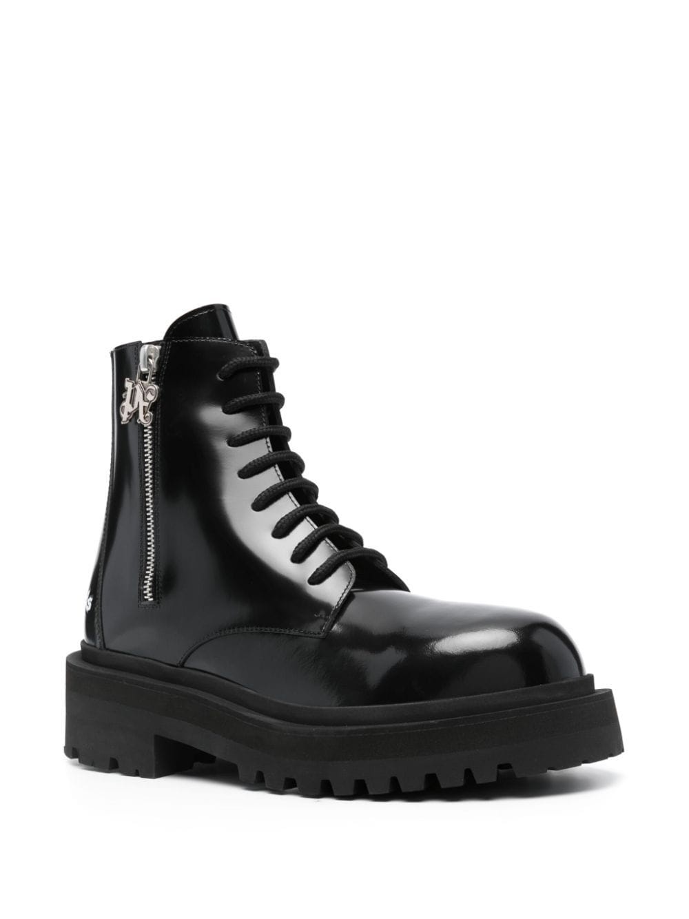 logo-print lace-up boots - 2