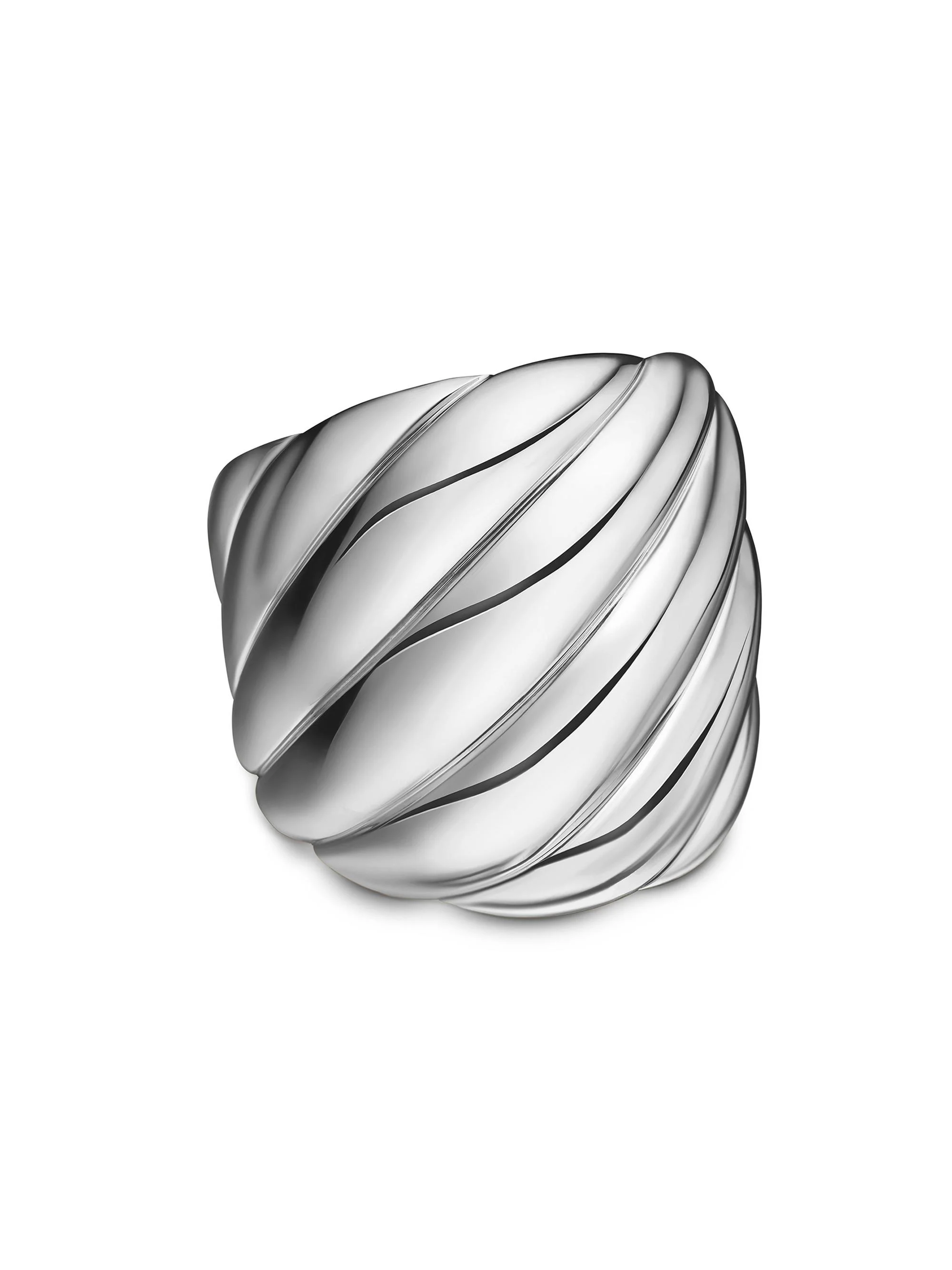 Women's Sculpted Cable Ring - Sterling Silver - 1