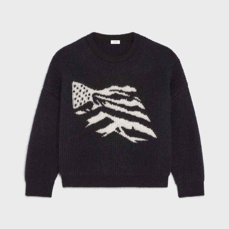BOXY FLAG SWEATER IN MOHAIR 1