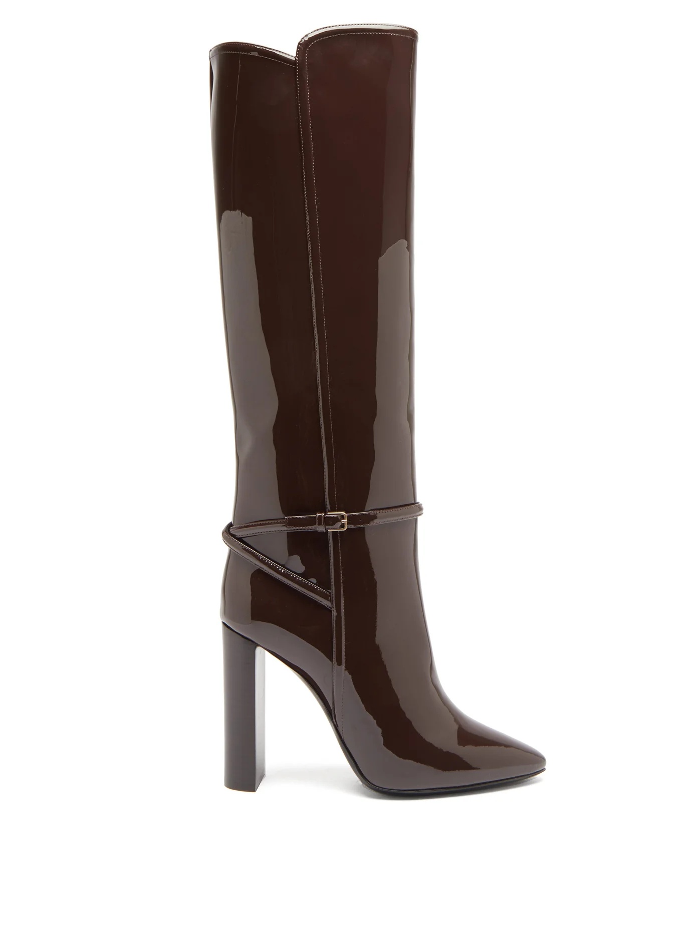 Soixante Seize patent-leather knee-high boots - 1