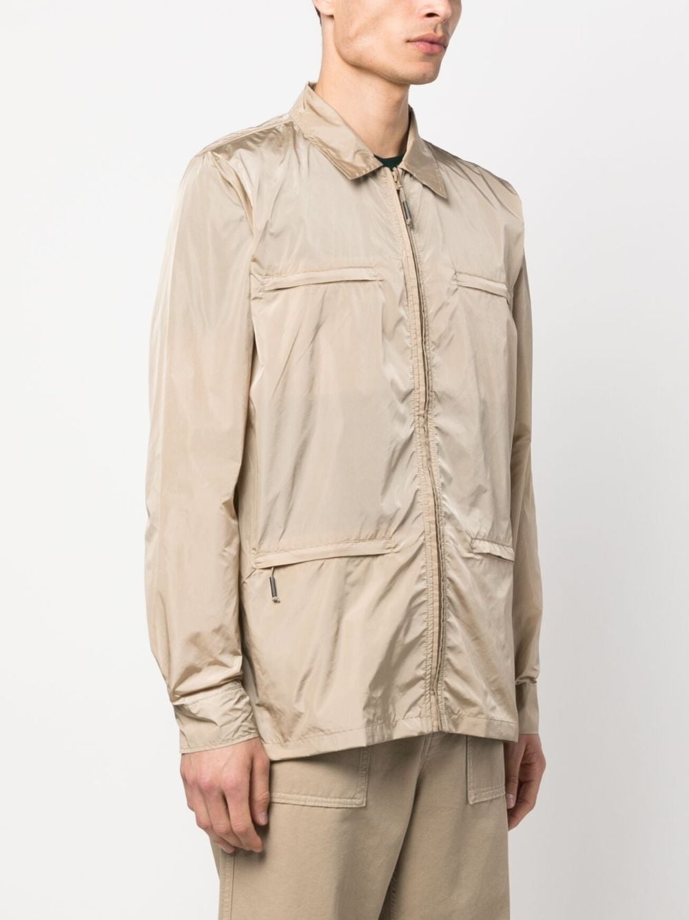 zip-up shirt jacket - 3