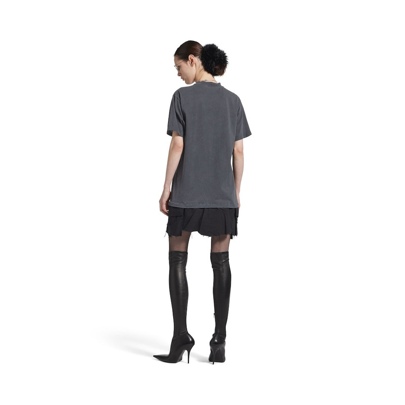 Women's Luxury Script Hybrid T-shirt Cargo Dress in Black 4