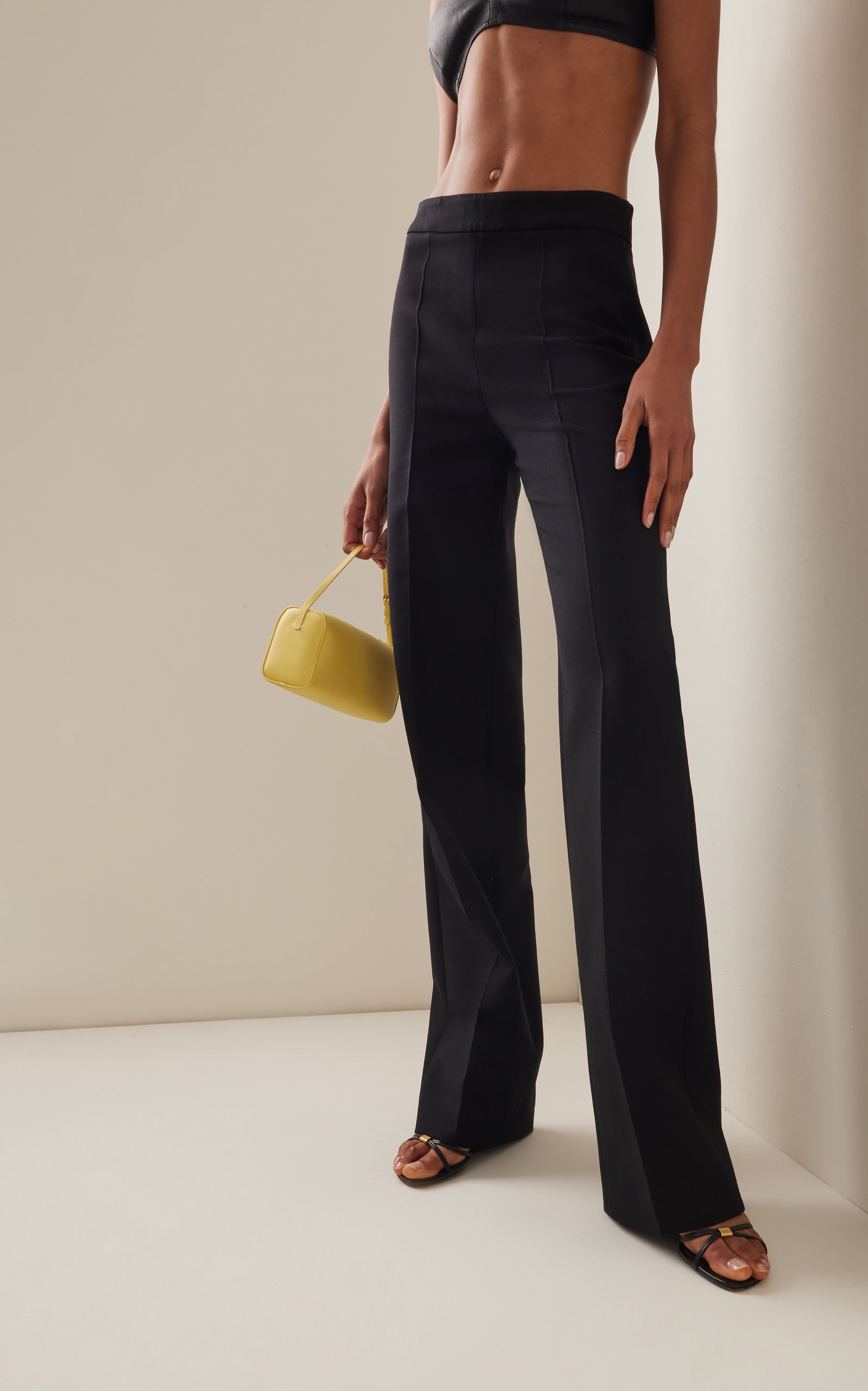 Zip Front Wide Leg Pant black - 3