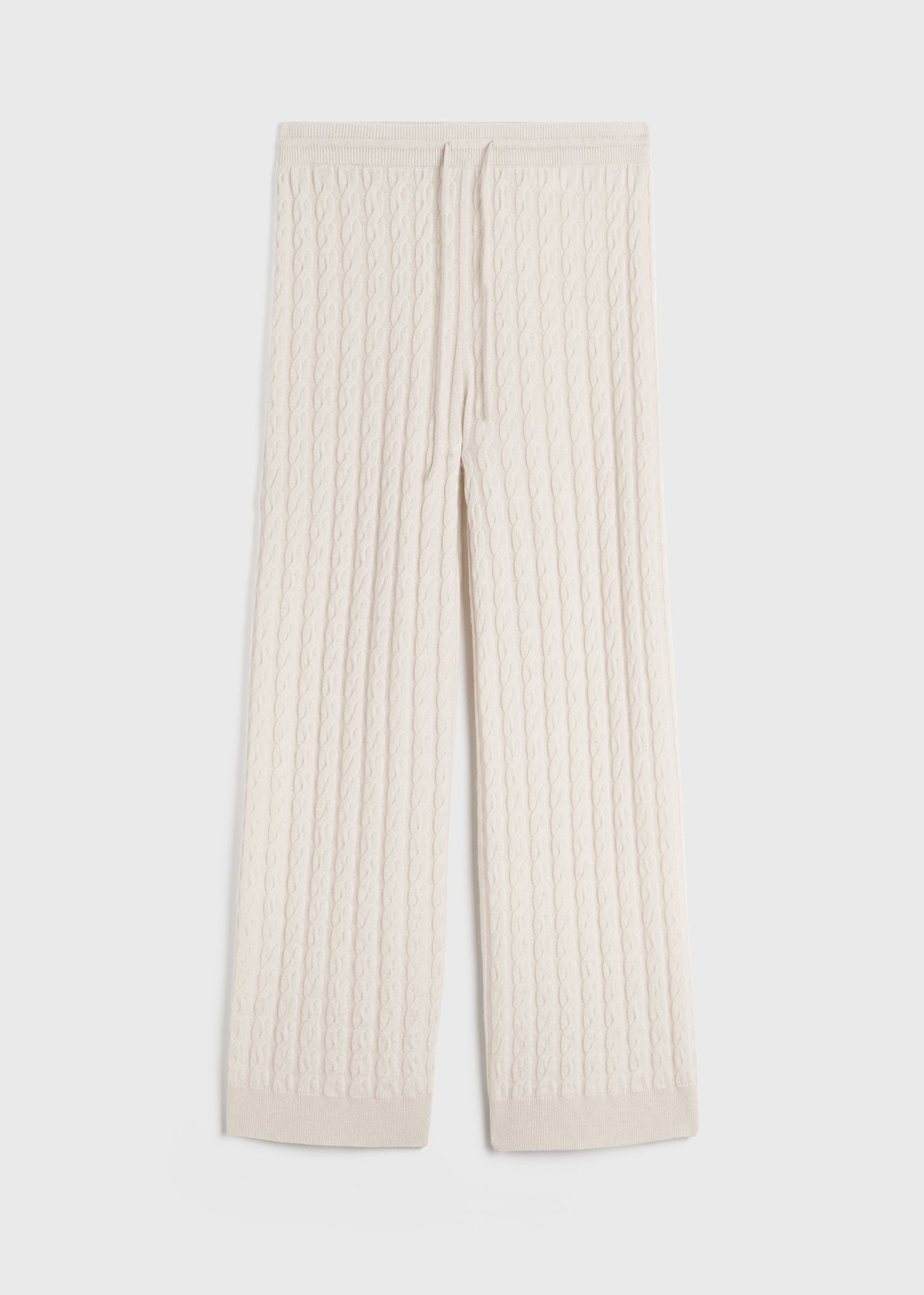 Cable knit trousers snow - 1