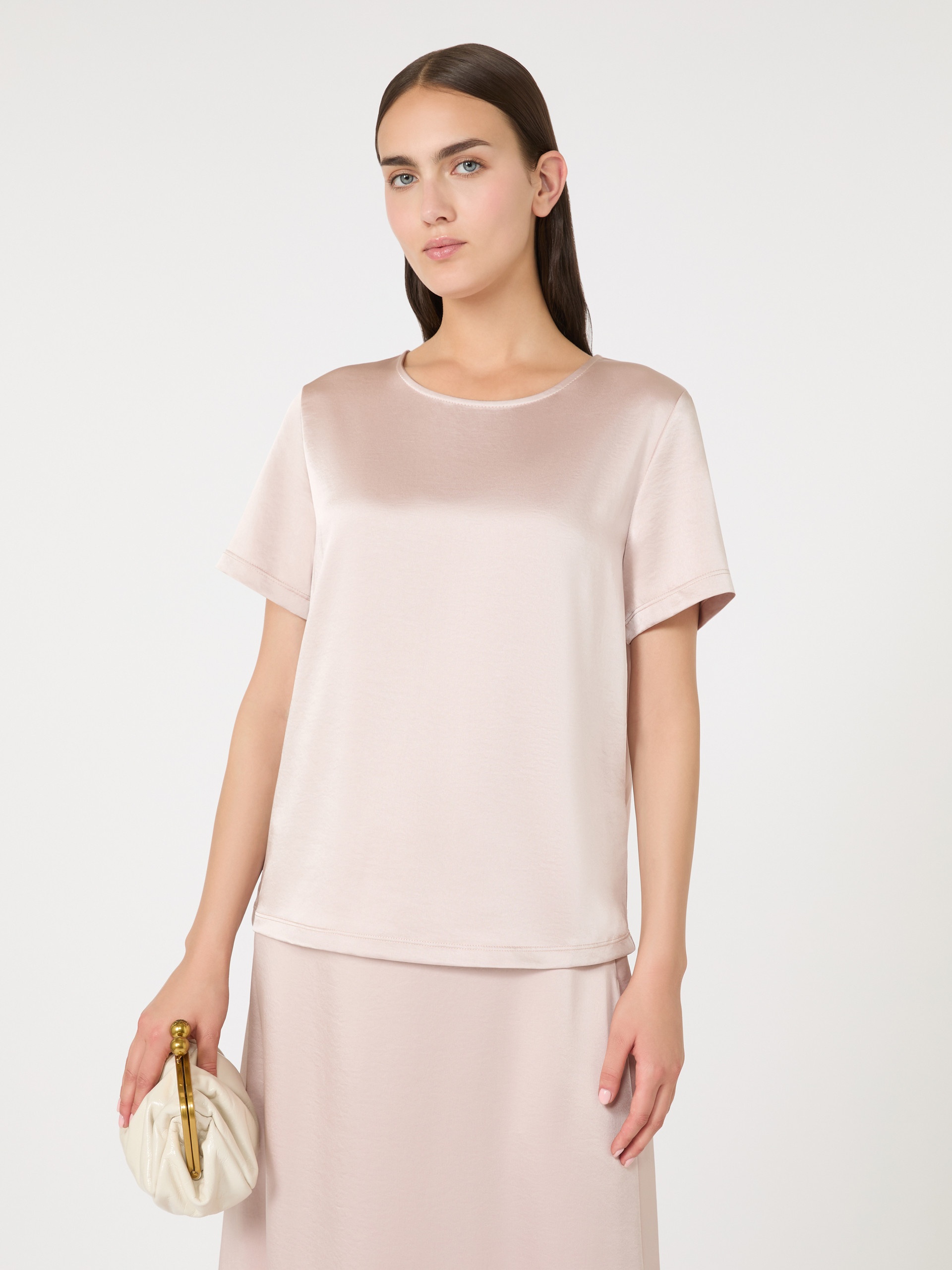 GILBERT Satin and jersey T-shirt - 5